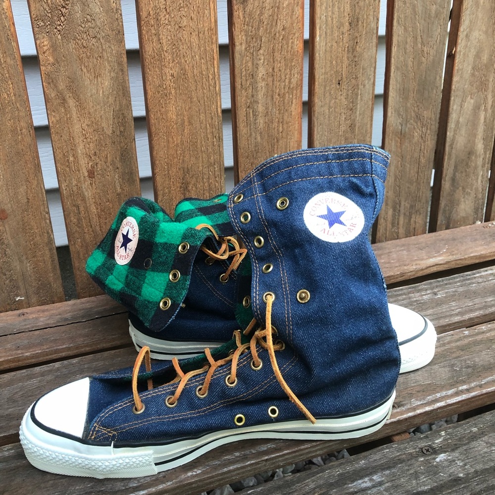 Vintage Converse. Denim and fleece Chuck Taylor’s